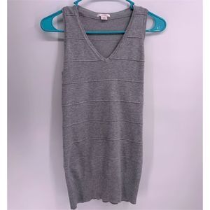 Gray Racer Back Sleeveless Sweater